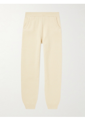 Loro Piana Kids - Tapered Waffle-Knit Wool Sweatpants - Men - Neutrals - Age 2