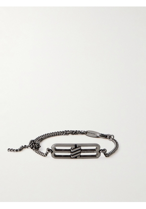 Balenciaga - Icon Burnished Silver-Tone Bracelet - Men - Silver