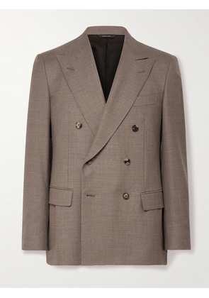 Loro Piana - Double-Breasted Virgin Wool-Twill Suit Jacket - Men - Neutrals - IT 46