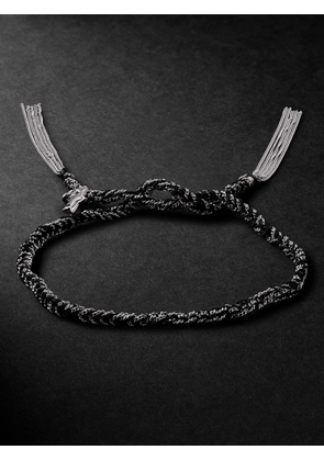 Carolina Bucci - Health Lucky White Gold and Silk Bracelet - Men - Black