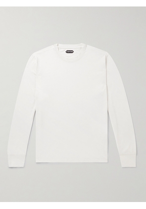 TOM FORD - Slim-Fit Lyocell and Cotton-Blend Jersey T-Shirt - Men - Neutrals - IT 44
