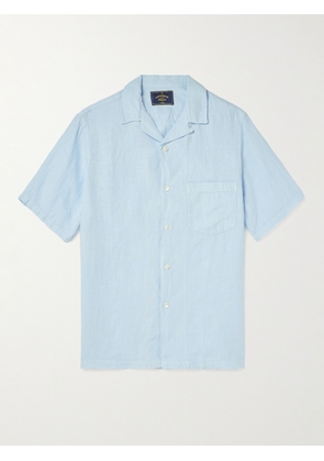 Portuguese Flannel - Camp-Collar Linen Shirt - Men - Blue - XS