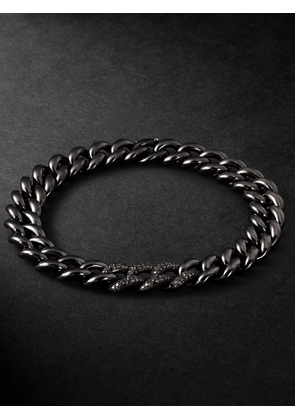 SHAY - 18-Karat Blackened Gold, Ceramic and Diamond Bracelet - Men - Black