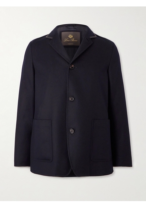 Loro Piana - Spagna Leather-Trimmed Cashmere-Felt Jacket - Men - Blue - M
