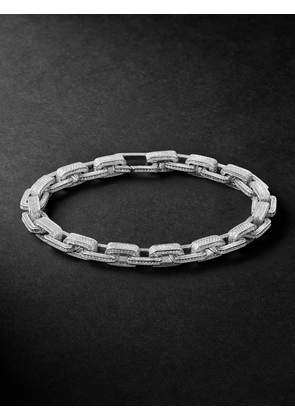 SHAY - 18-Karat White Gold Diamond Bracelet - Men - Silver - 19