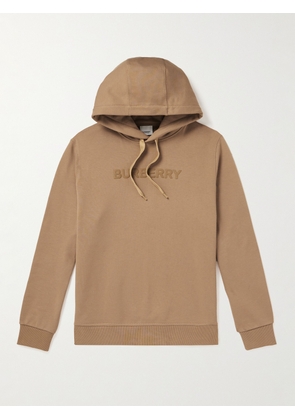Burberry - Ansdell Logo-Print Cotton-Jersey Hoodie - Men - Neutrals - XS
