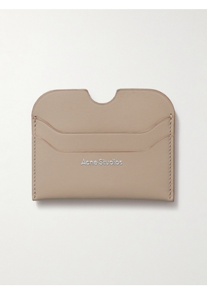 Acne Studios - Elmas Logo-Print Leather Cardholder - Men - Neutrals