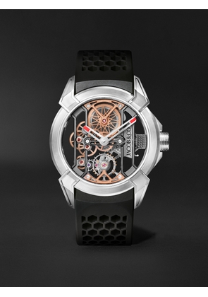 Jacob & Co. - Epic X Hand-Wound Skeleton 44mm Titanium and Rubber Watch, Ref. No. EX110.20.AA.AA.ABRUA - Men - Black