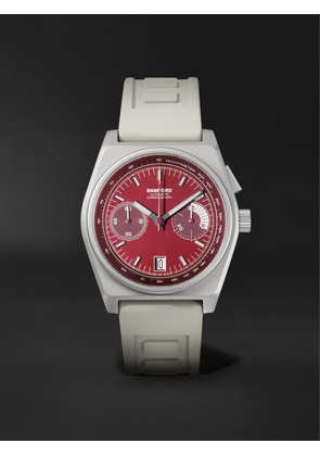 BAMFORD WATCH DEPARTMENT - B347 Automatic Chronograph 41.5mm Titanium and Rubber Watch, Ref. No. B347-TT-CLA-WHI - Men - Red