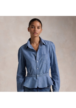 Chambray Peplum Shirt