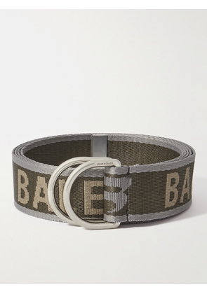 Balenciaga - 3.5cm Logo-Jacquard Canvas Belt - Men - Green