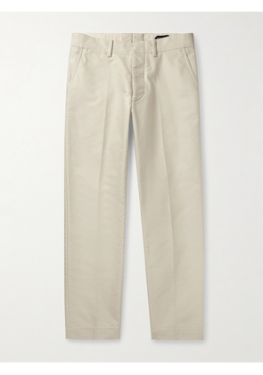 TOM FORD - Straight-Leg Cotton Chinos - Men - Neutrals - UK/US 30