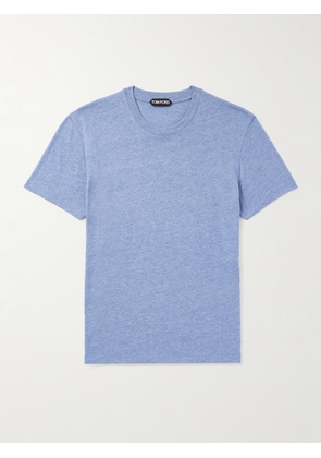 TOM FORD - Slim-Fit Cotton-Blend Jersey T-Shirt - Men - Blue - IT 44