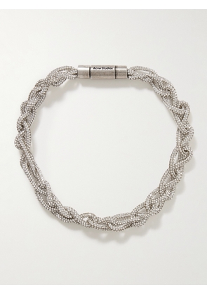 Acne Studios - Acrycord Silver-Tone Crystal Choker - Men - Silver - M