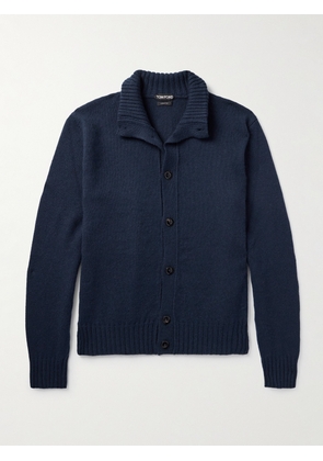 TOM FORD - Wool, Cashmere and Mohair-Blend Cardigan - Men - Blue - IT 44