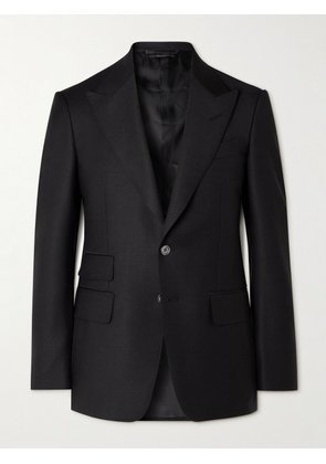 TOM FORD - Shelton Wool and Mohair-Blend Suit Jacket - Men - Black - IT 48