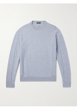 Zegna - Wool and Cashmere-Blend Sweater - Men - Blue - IT 48