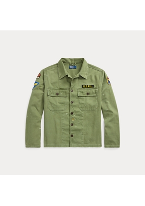 Relaxed Fit Herringbone Twill Workshirt