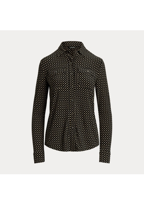 Slim Fit Geo-Print Jersey Shirt