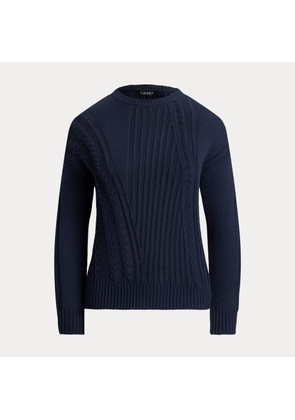 Pointelle-Knit Cotton Crewneck Jumper