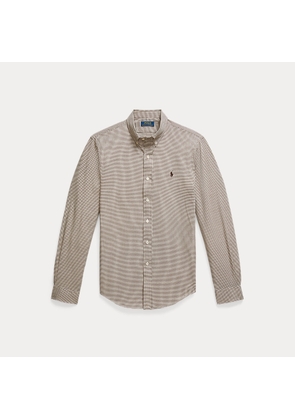 Slim Houndstooth Stretch Poplin Shirt