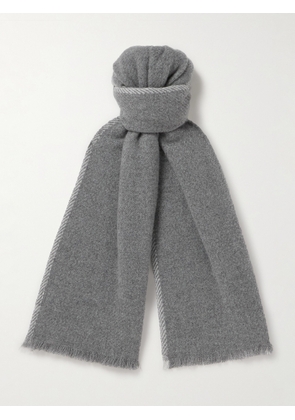 Brunello Cucinelli - Frayed Cashmere Scarf - Men - Gray