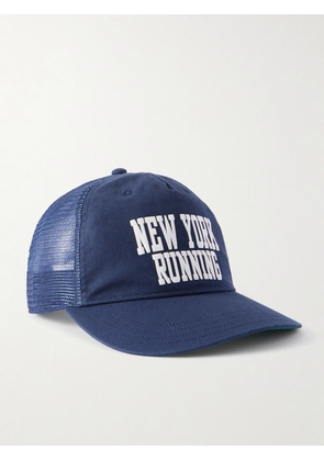 Polo Ralph Lauren - Printed Cotton-Twill and Mesh Trucker Cap - Men - Blue