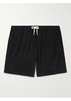 NN07 - Gregor Straight-Leg TENCEL™ Lyocell and LENZING™ ECOVERO™-Blend Twill Drawstring Shorts - Men - Black - S