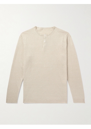 Anderson & Sheppard - Linen Henley T-Shirt - Men - Neutrals - S