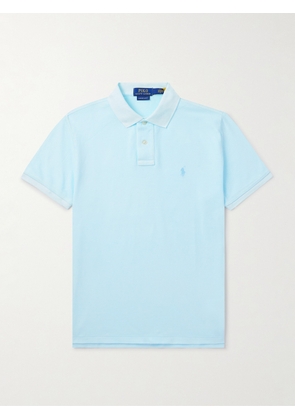 Polo Ralph Lauren - Slim-Fit Logo-Embroidered Cotton-Piqué Polo Shirt - Men - Blue - XS