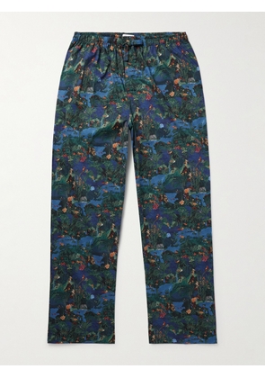 Derek Rose - Printed Cotton-Batiste Pyjama Trousers - Men - Blue - S