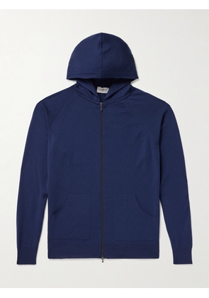 John Smedley - Carty Merino Wool Zip-Up Hoodie - Men - Blue - S