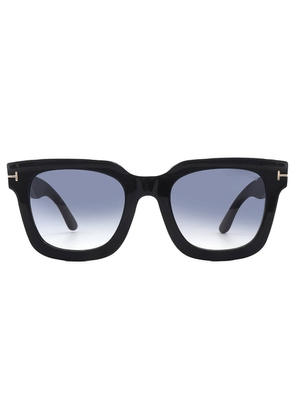Tom Ford Leigh Smoke Gradient Square Ladies Sunglasses FT1115 01B 52