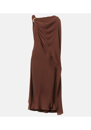 Gucci Draped open-back satin midi dress