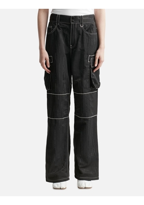 MOIRE CARGO PANTS
