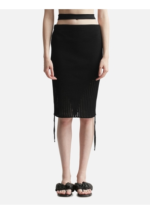 Ribbed Knit Pencil Skirt