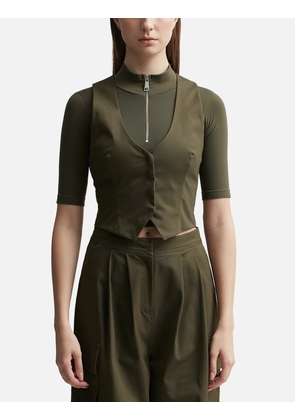 GILET WITH STRAPS DETAILS