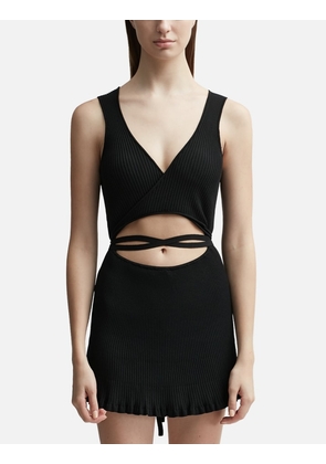 Mini Peephole Knit Dress