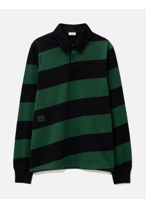 Long Sleeve Striped Cotton Polo Shirt