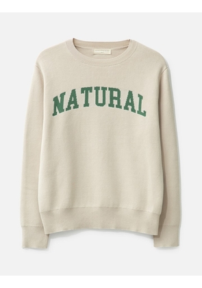 NATURAL JACQUARD KNIT SWEATER