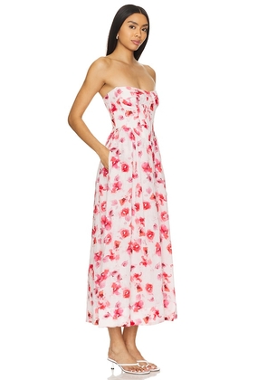 Bardot Lola Midi Dress in Pink. Size 2. Also in 10, 12, 4, 6, 8.
