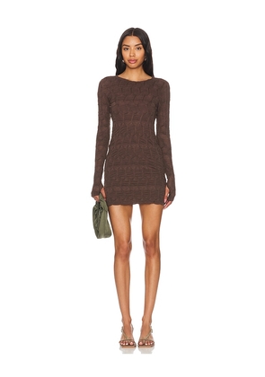 Free People Paulie Mini Dress in Chocolate. Size M. Also in L, S, XS.