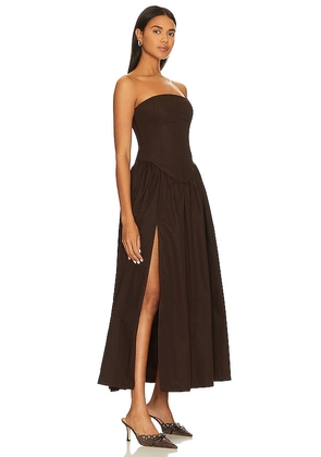 LPA Giana Maxi Dress in Chocolate. Size S. Also in M, XS, XXS.