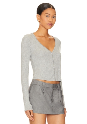 LA Made Sweet V Cardi in Grey. Size M. Also in L, XL.