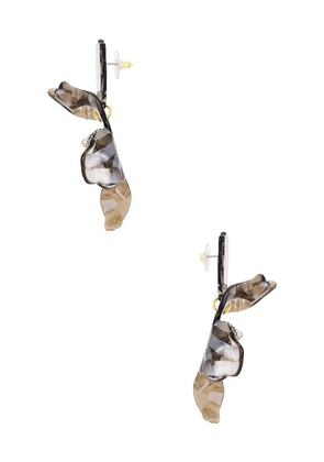 Lele Sadoughi Crystal Lily Earrings in Grey.