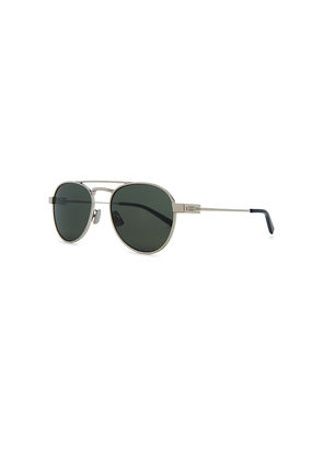 Saint Laurent Aviator Sunglasses in Metallic Silver.