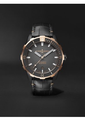 Ulysse Nardin - Diver Automatic 42mm Stainless Steel, PVD-Plated and Alligator Watch, Ref. No. 8163-175/GREY-5N - Men - Gray