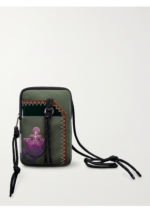 Moncler Genius - 1 Moncler JW Anderson Logo-Appliquéd Canvas Phone Pouch with Lanyard - Men - Brown