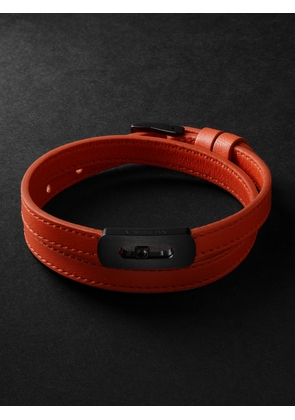 Messika - My Move DLC-Coated, Diamond and Leather Bracelet - Men - Orange - L