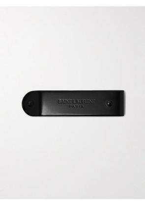 SAINT LAURENT - Logo-Engraved Gunmetal-Tone Money Clip - Men - Black